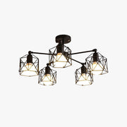 Arisha Black Semi-Flush Mount Ceiling Light - Neutral Decor
