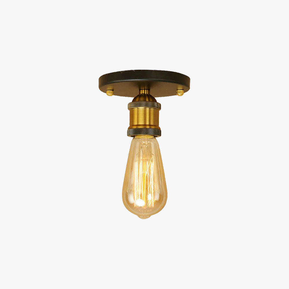 Silva Retro Vintage Bulb Semi-Flush Mount Ceiling Light - Neutral Decor