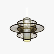 Muto Lotus-Shaped Rattan Pendant Light - Neutral Decor