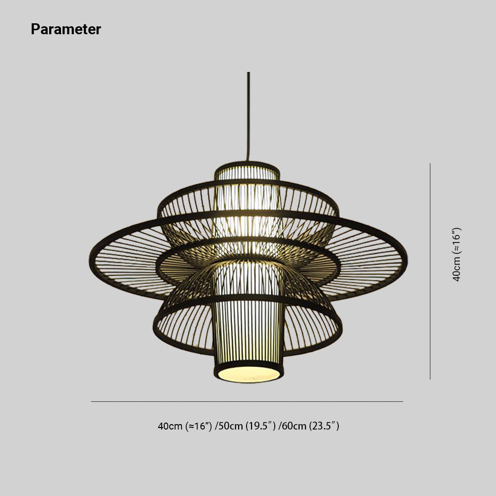 Muto Lotus-Shaped Rattan Pendant Light - Neutral Decor