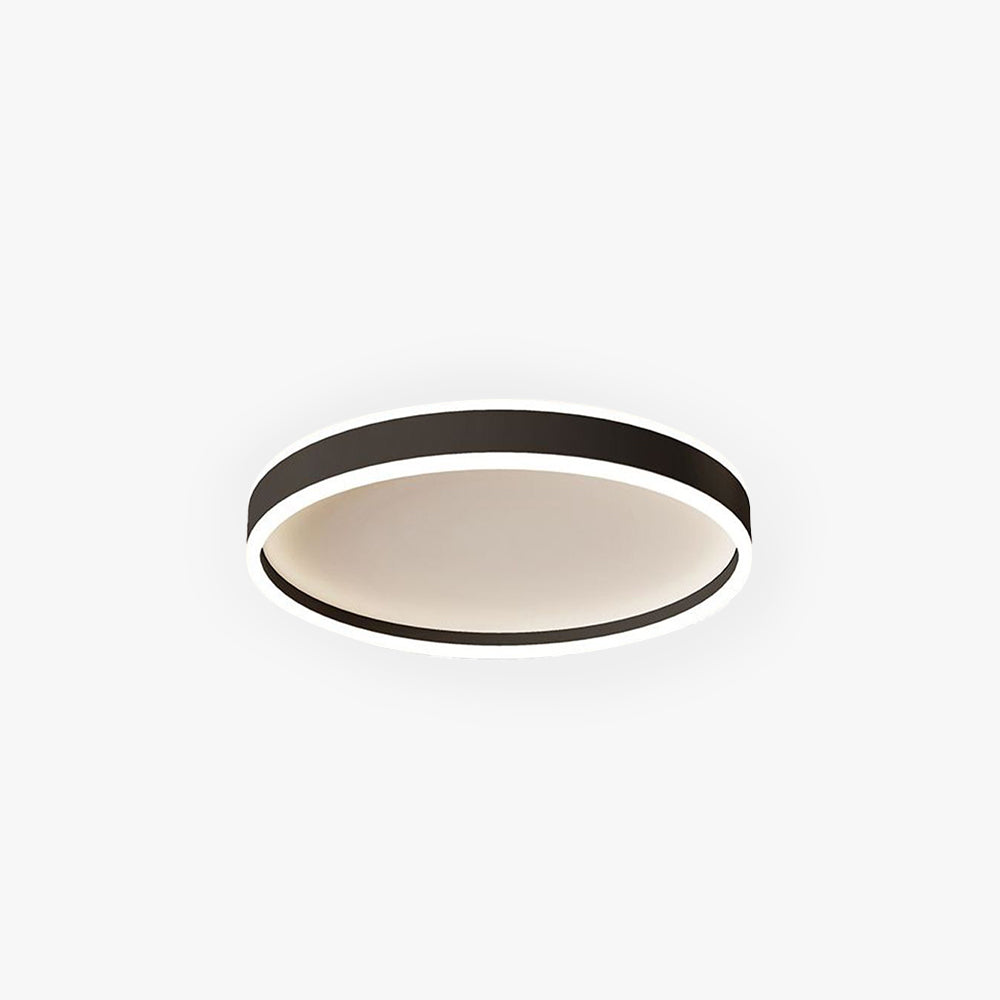 Arisha Modern Round Led Metal Flush Mount Ceiling Light, White/Black - Neutral Decor