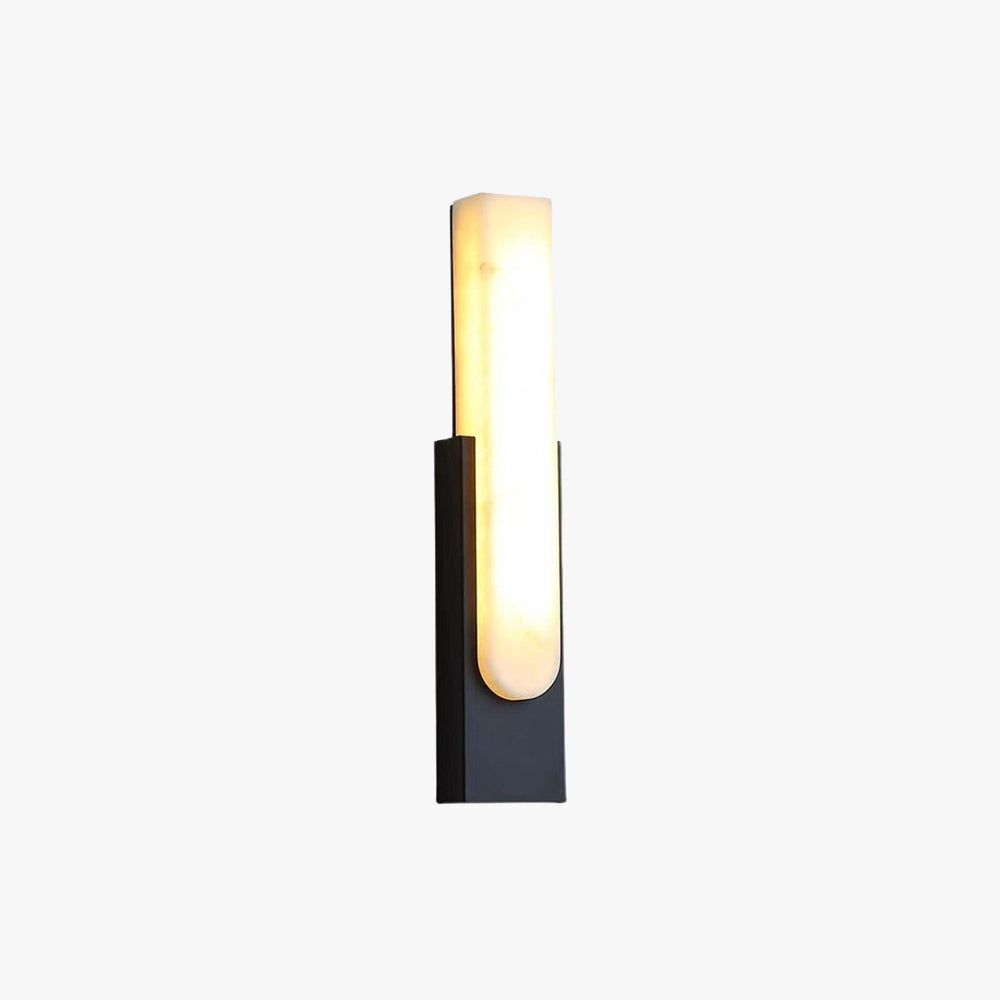 Arisha Modern Rectangular Stone Metal Wall Lamp - Neutral Decor