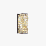 Kristy Modern Rectangular Vanity Metal Crystal LED Wall Lamp - Neutral Decor