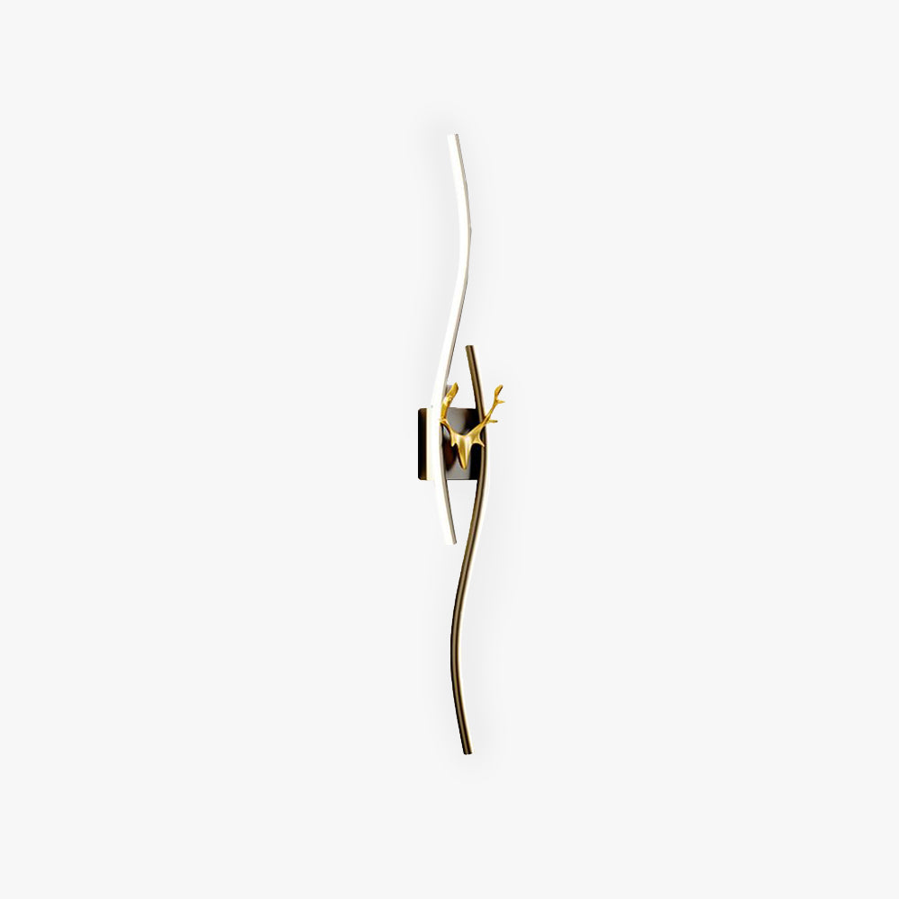 Arisha Modern Linear Metal Vanity LED Wall Lamp, Black/Gold - Neutral Decor