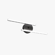 Arisha Modern Bi-Linear LED Vanity Wall Lamp, Black/Silver - Neutral Decor