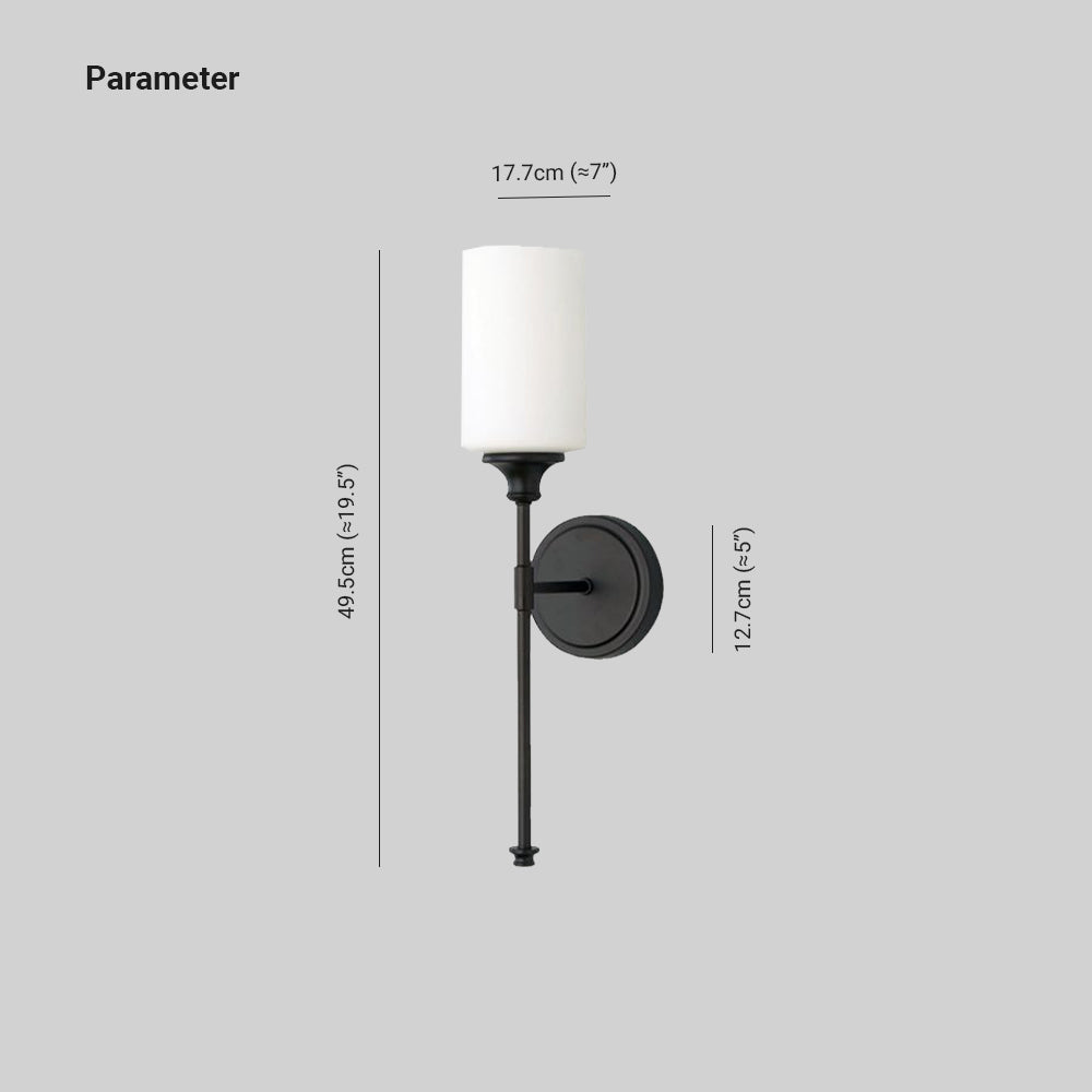 Arisha Milky Glass Mirror Front Vanity Wall Lamp, 2 Colour - Neutral Decor