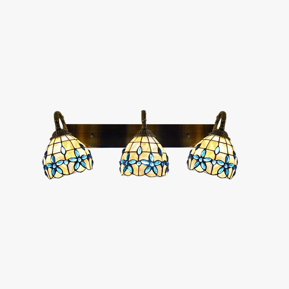 Arisha Vintage Flower Shaped Metal/Glass bedroom wall lamp - Neutral Decor