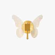 Arisha Cute Butterfly Metal Wall Lamp, Gold - Neutral Decor