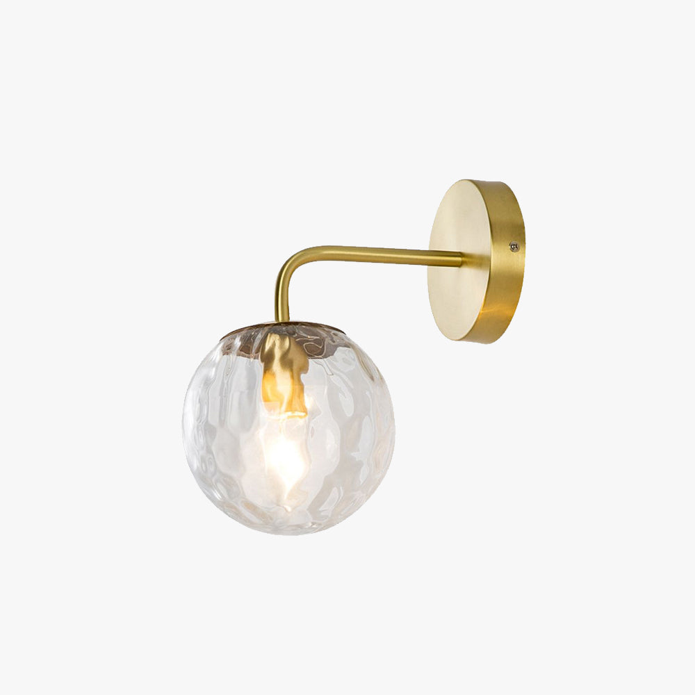 Valentina Vintage Clear Bubble Dresser Wall Lamp - Neutral Decor