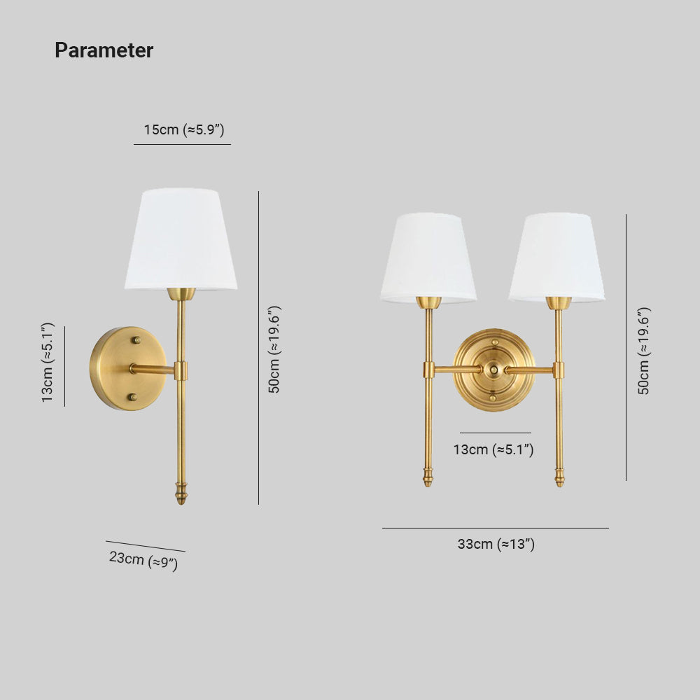 Tiffany Vanity Wall Lamp, 1/2 Light - Neutral Decor