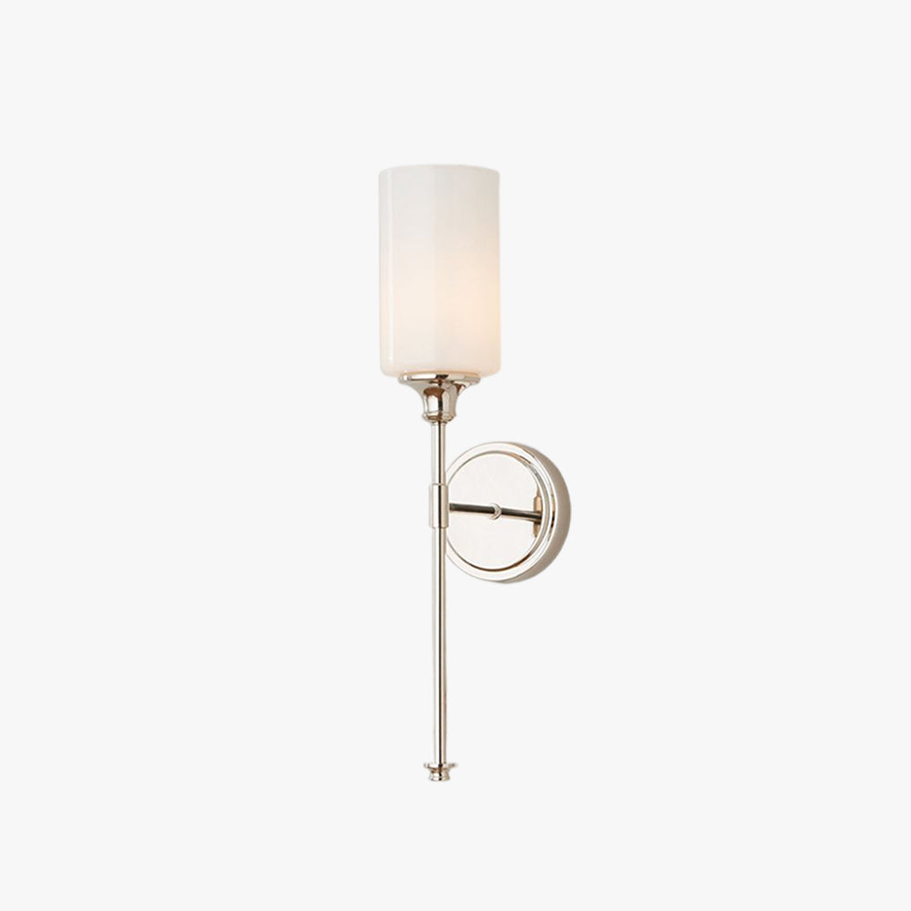 Tiffany Nordic Vanity Metal Glass Minimalism Wall Lamp, Black/Silver - Neutral Decor