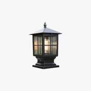 Arvico Outdoor Light Modern Glass Lantern LED Post-Neutral Decor