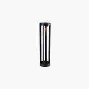 Ray Minimalist Cylindrical Hollow Solar Outdoor Path Light, Black - Neutral Decor