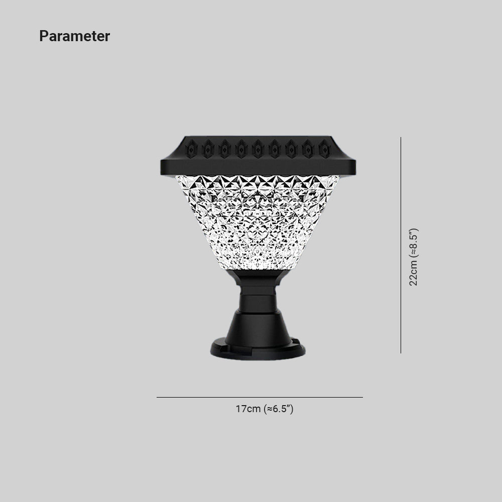 Ray Modern Geometry Acrylic Outdoor Floor Lamp, Black - Neutral Decor