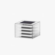 Ray Modern Rectangular Metal Acrylic Outdoor Solar Lamp, Black - Neutral Decor