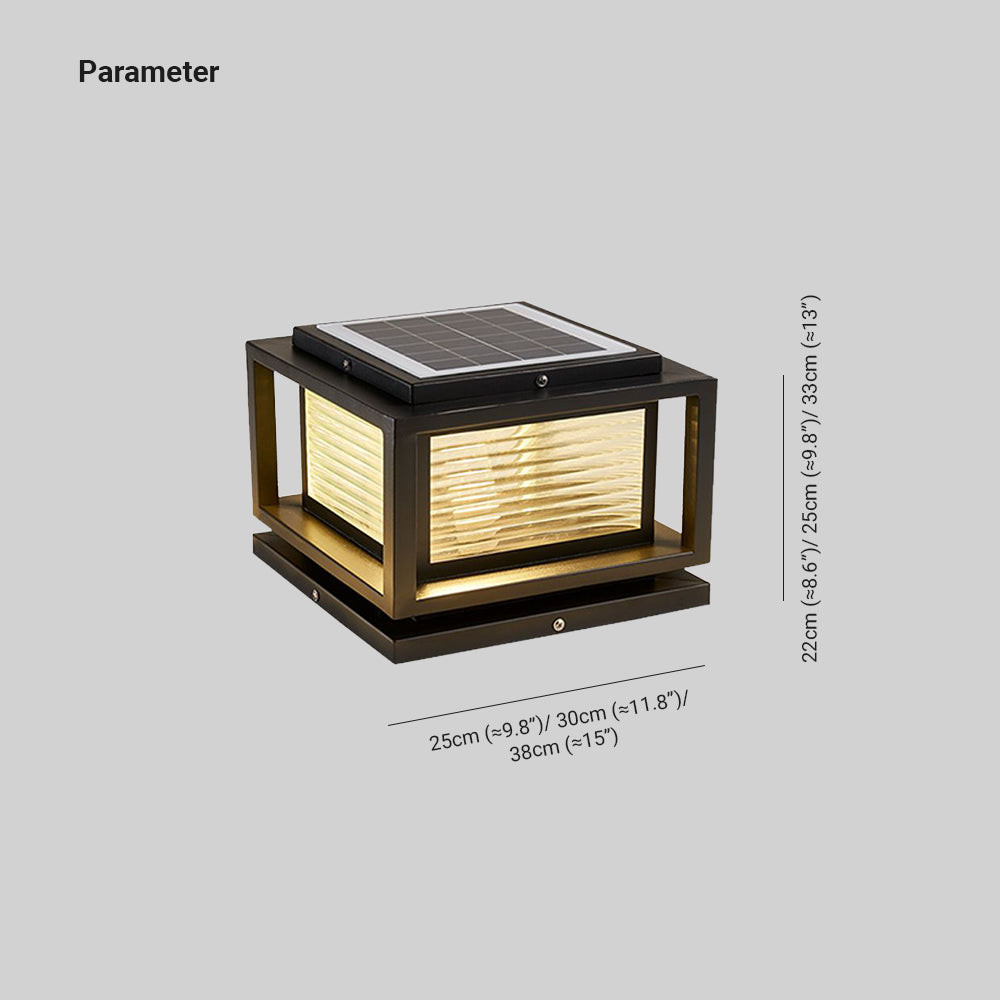 Ray Contemporary LED Rectangular Metal Outdoor Lamps, Black - Neutral Decor