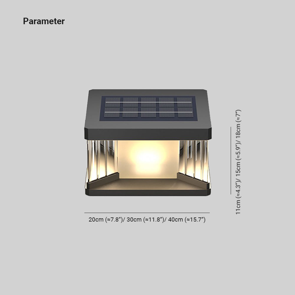 Ray Contemporary LED Rectangular Metal Wall Lamp Post, Black - Neutral Decor