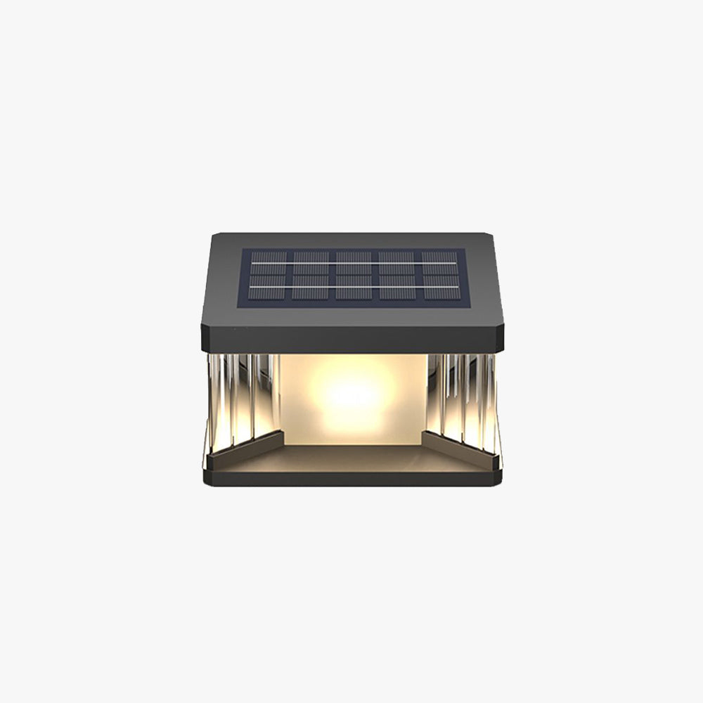 Ray Contemporary LED Rectangular Metal Wall Lamp Post, Black - Neutral Decor