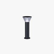 Ray Modern Conical Solar Outdoor Bollard Light, Black - Neutral Decor