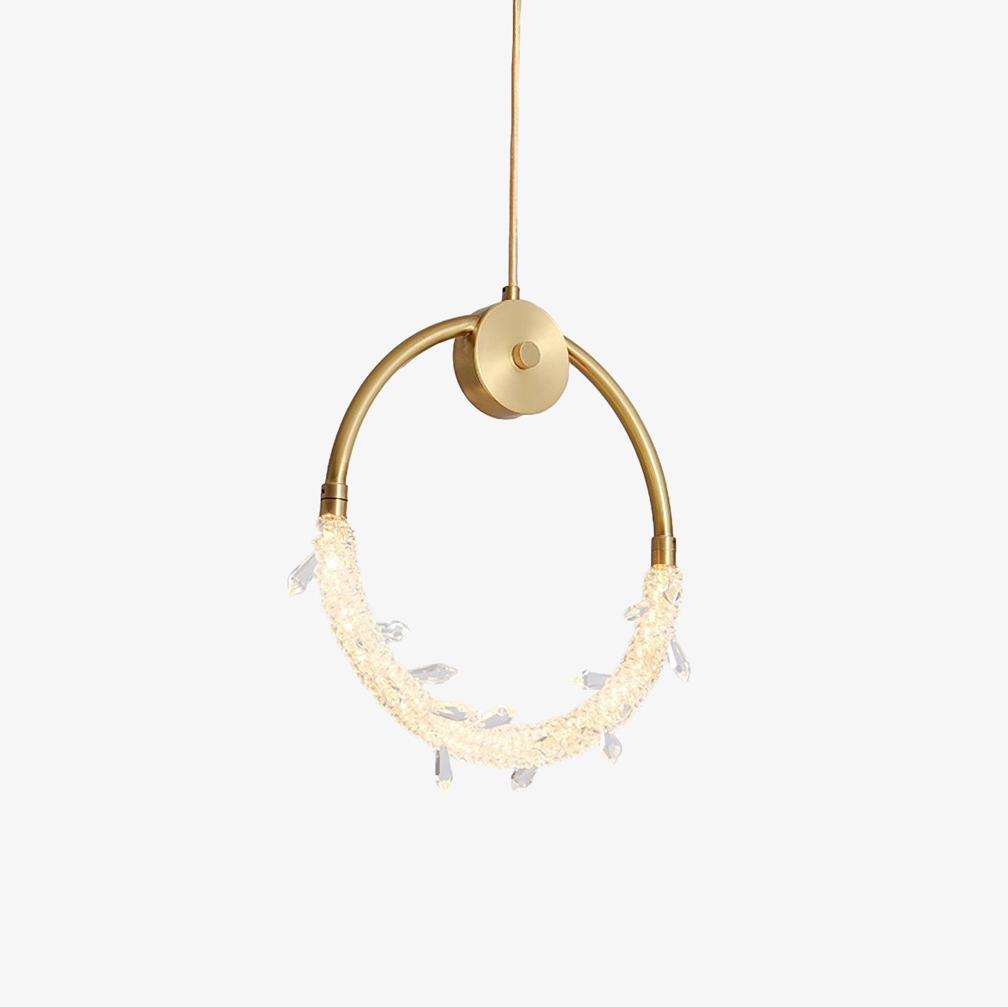Lustre Elegant Crystal Pendant Light-Neutral Decor