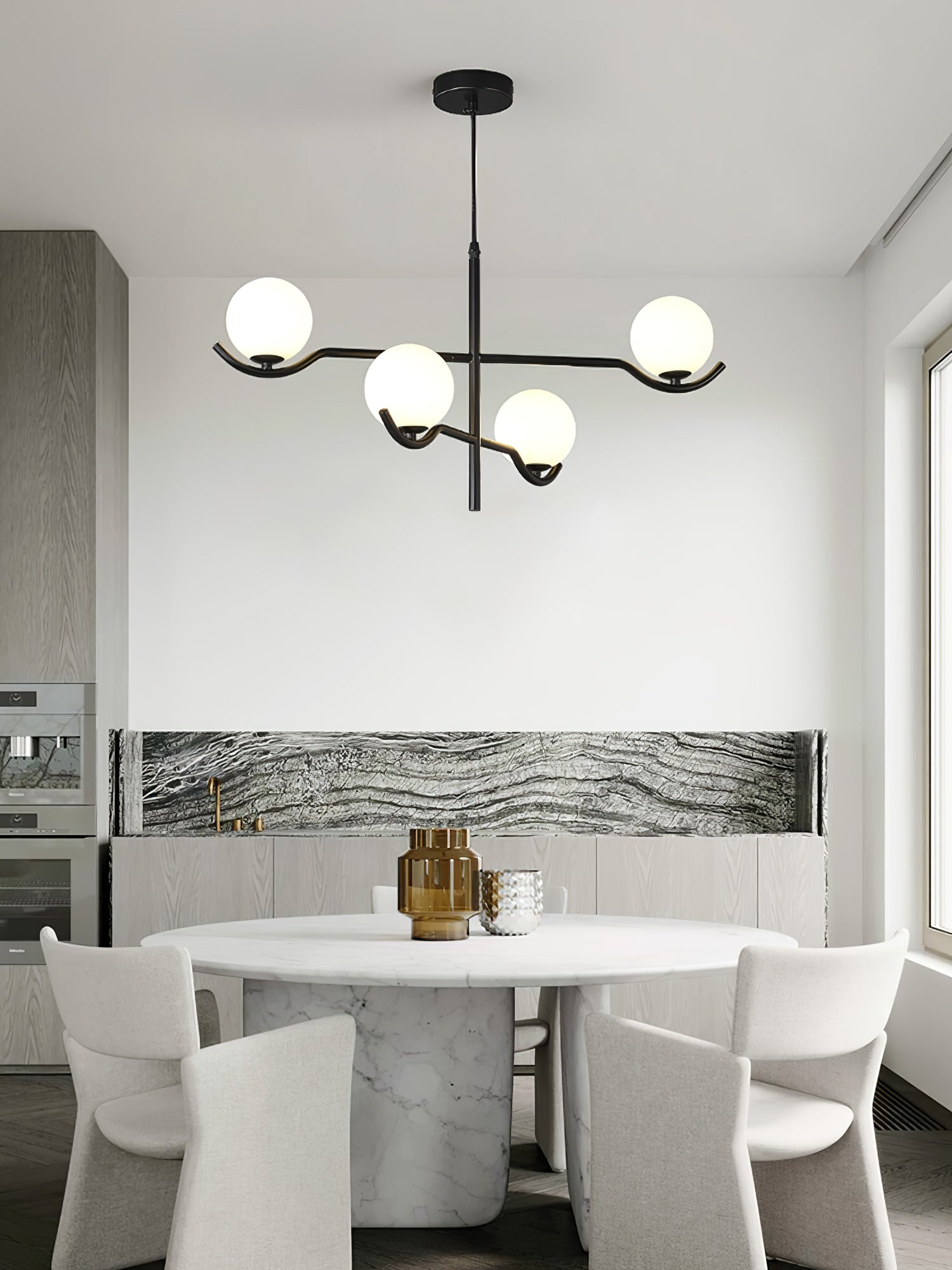 Bora Minimalist Glass Pendant Light-Neutral Decor