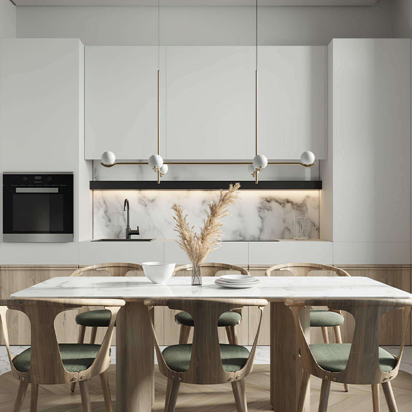 Bora Minimalist Glass Pendant Light-Neutral Decor