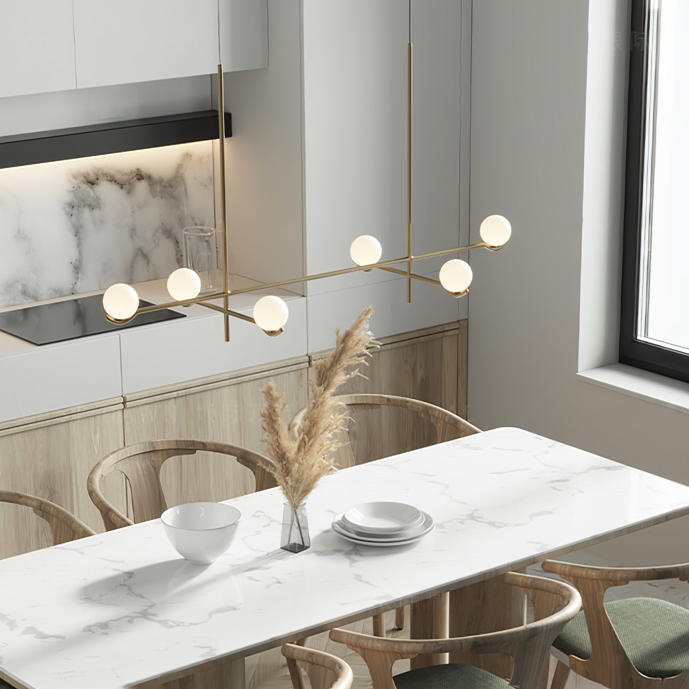 Bora Minimalist Glass Pendant Light-Neutral Decor