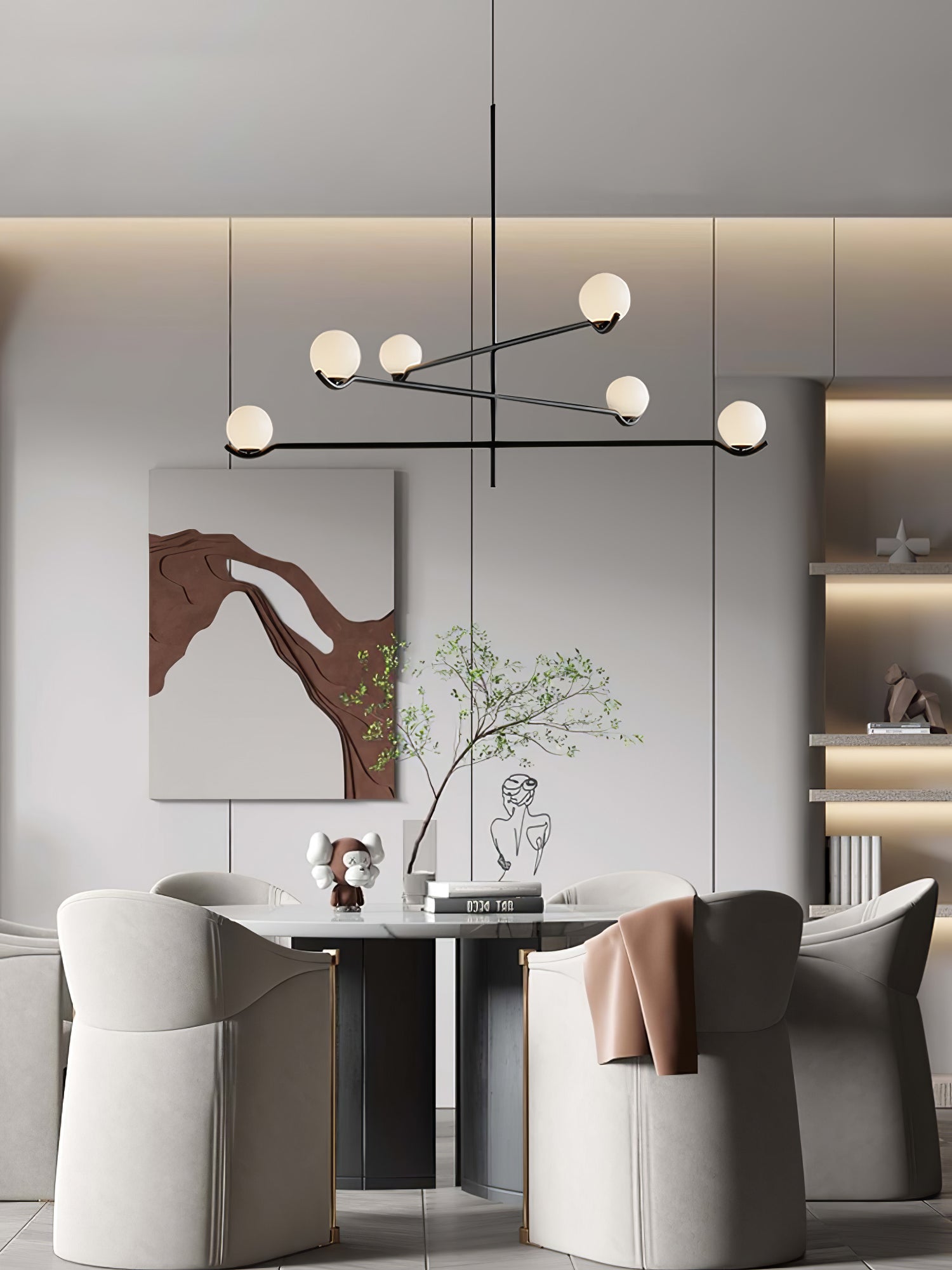 Bora Minimalist Glass Pendant Light-Neutral Decor