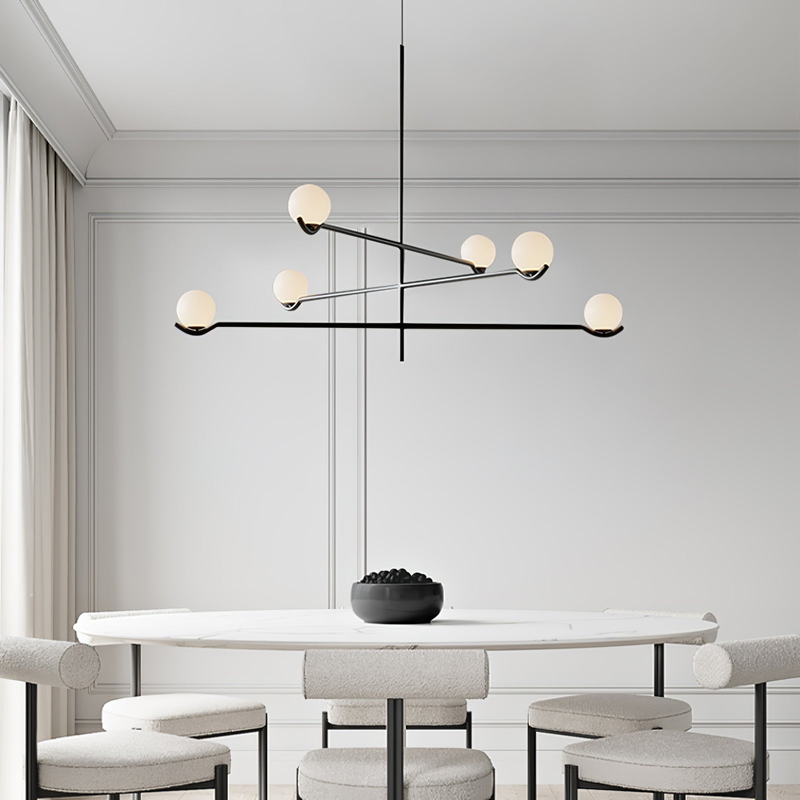 Bora Minimalist Glass Pendant Light-Neutral Decor
