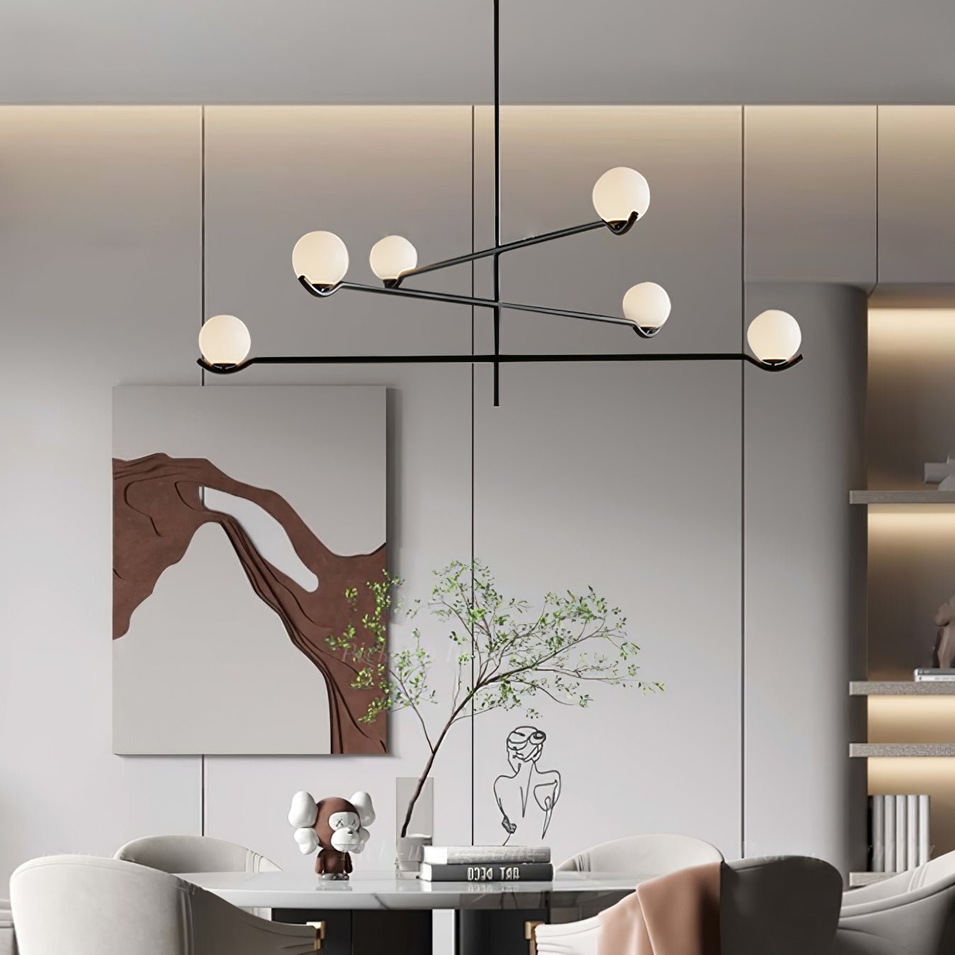 Bora Minimalist Glass Pendant Light-Neutral Decor