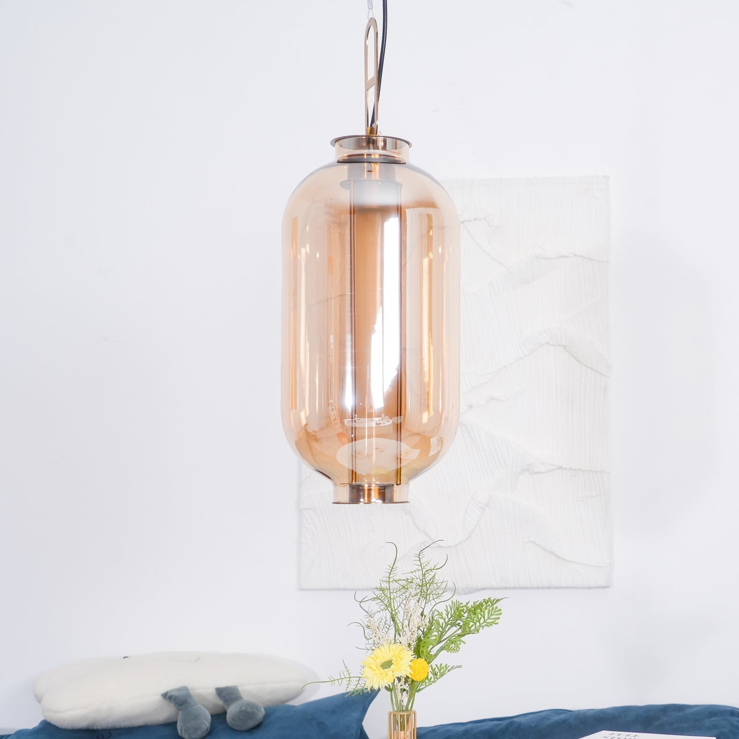 Uphaos Modern Minimalist Family Glass Pendant Light-Neutral Decor