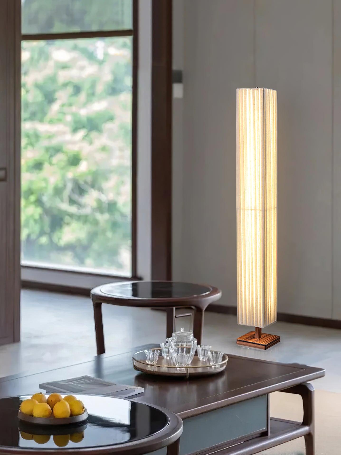 Vesolyre Japandi Fabric Floor Lamp-Neutral Decor