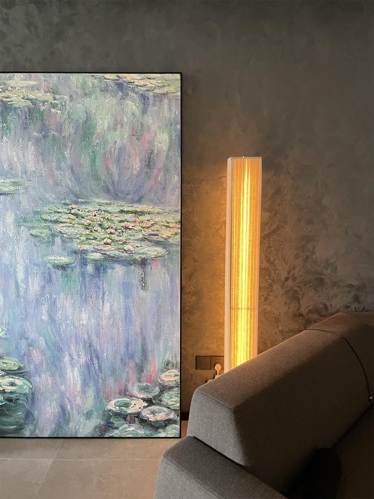 Vesolyre Japandi Fabric Floor Lamp-Neutral Decor