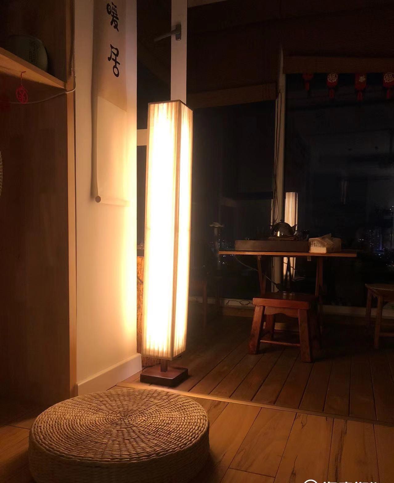 Vesolyre Japandi Fabric Floor Lamp-Neutral Decor