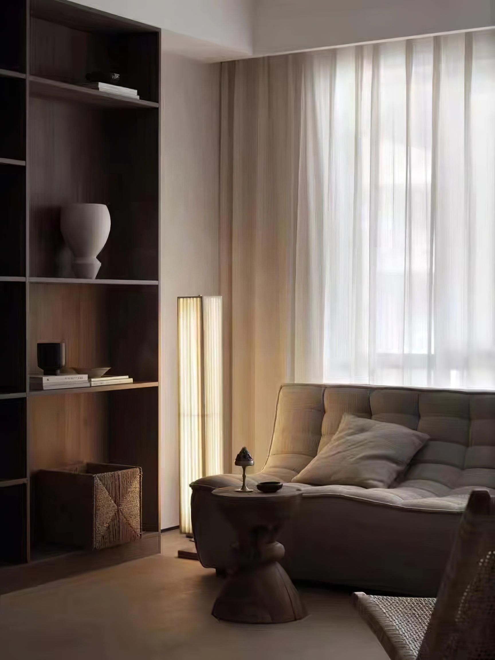 Vesolyre Japandi Fabric Floor Lamp-Neutral Decor