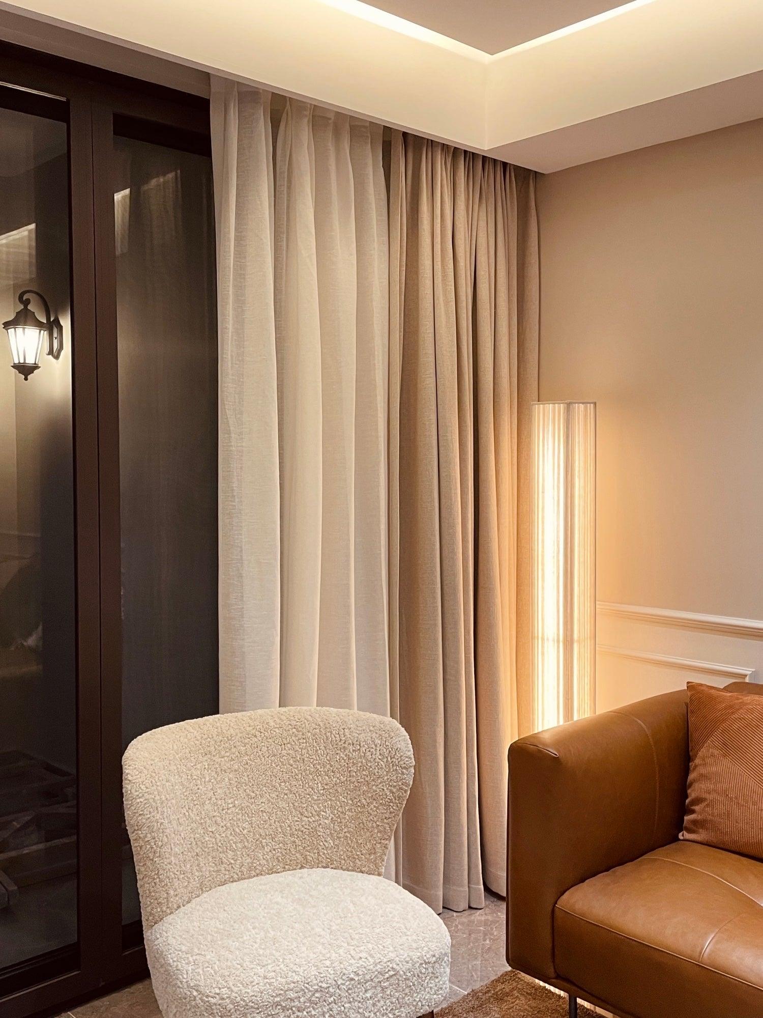 Vesolyre Japandi Fabric Floor Lamp-Neutral Decor