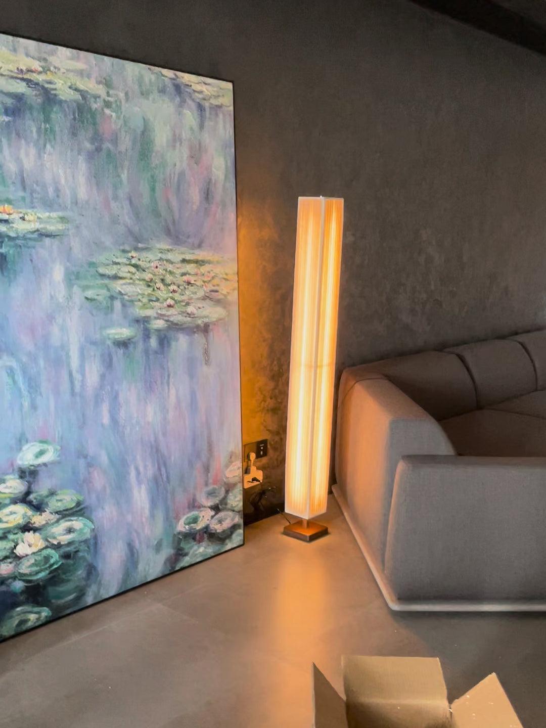 Vesolyre Japandi Fabric Floor Lamp-Neutral Decor