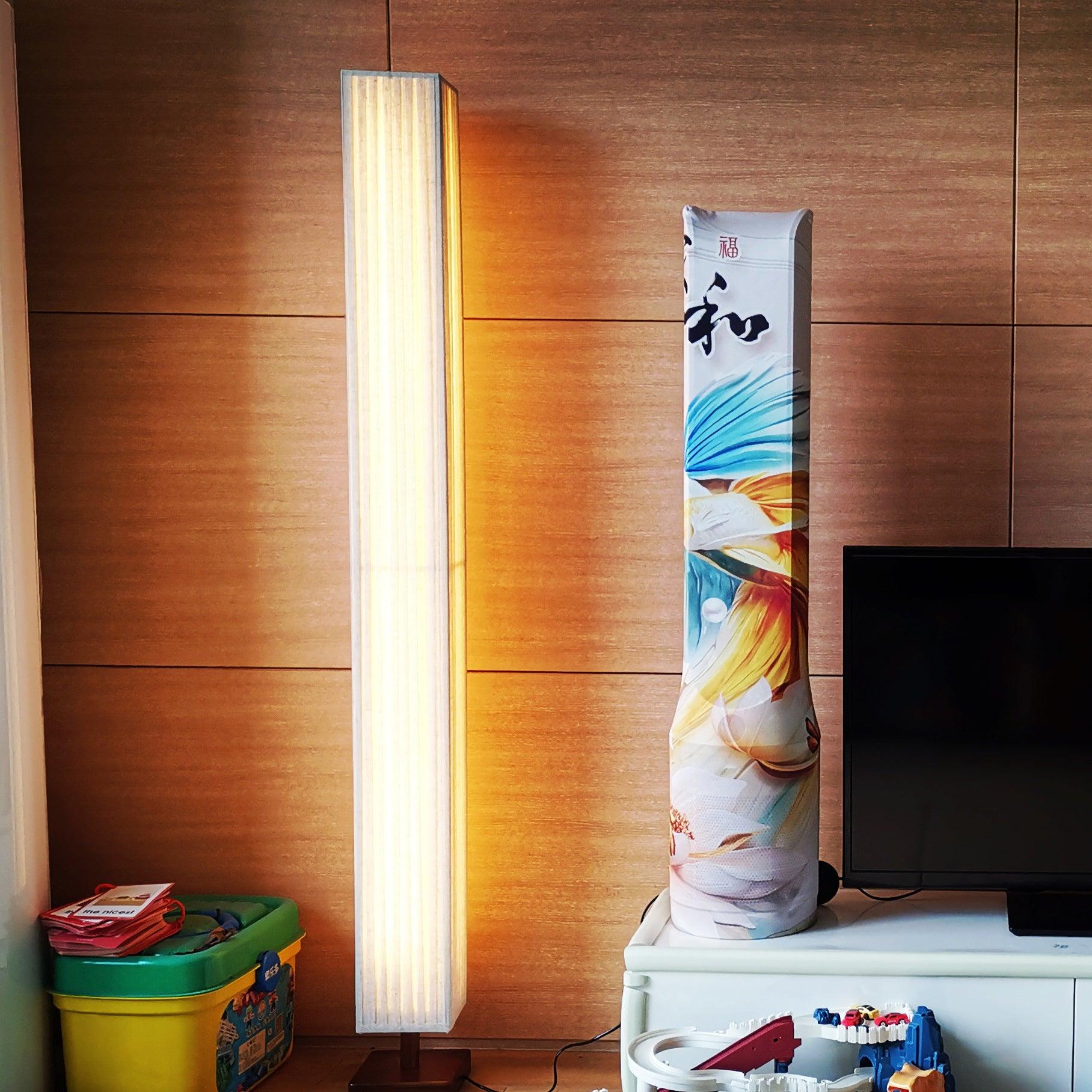 Vesolyre Japandi Fabric Floor Lamp-Neutral Decor