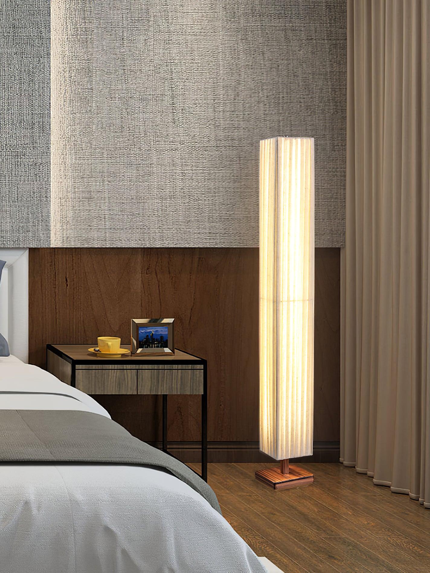 Vesolyre Japandi Fabric Floor Lamp-Neutral Decor