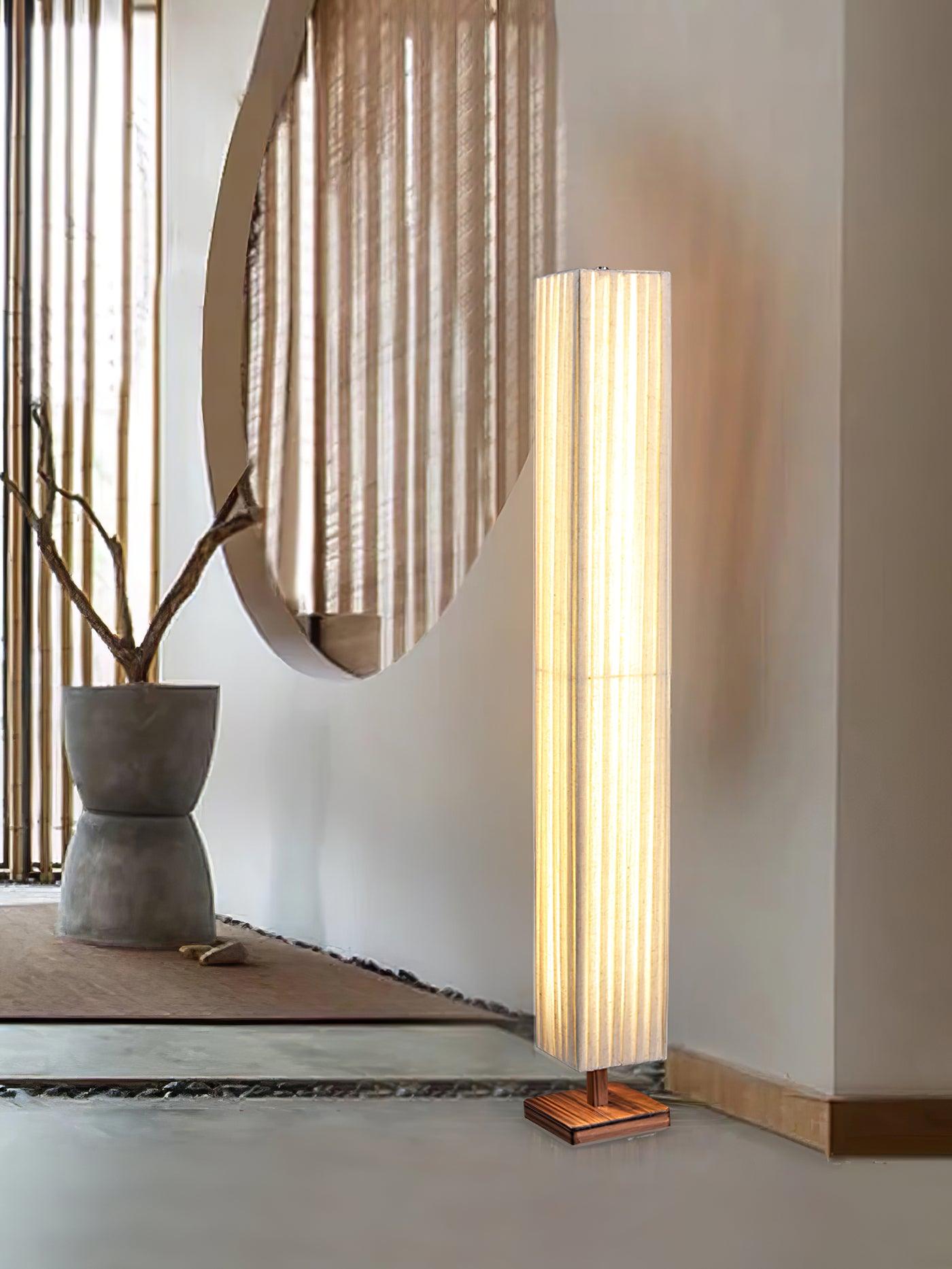 Vesolyre Japandi Fabric Floor Lamp-Neutral Decor