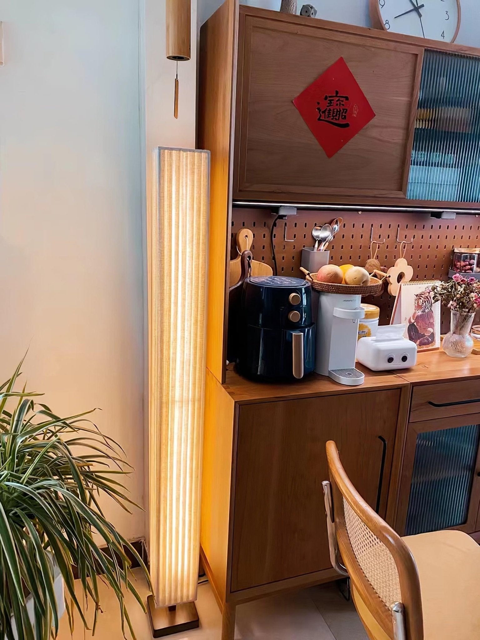 Vesolyre Japandi Fabric Floor Lamp-Neutral Decor