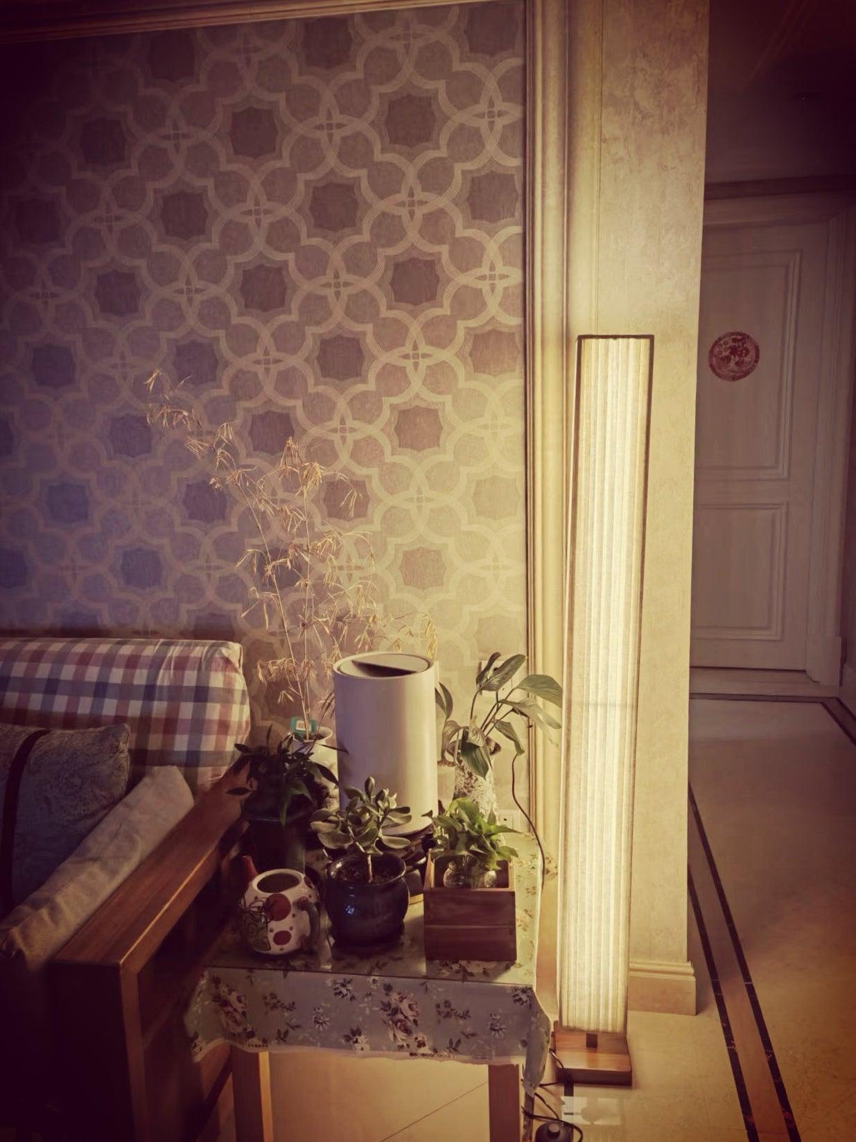 Vesolyre Japandi Fabric Floor Lamp-Neutral Decor
