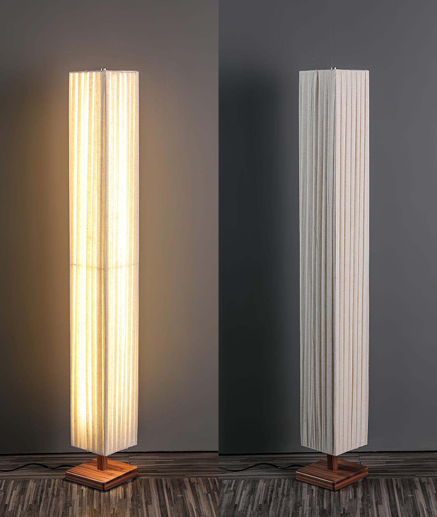 Vesolyre Japandi Fabric Floor Lamp-Neutral Decor