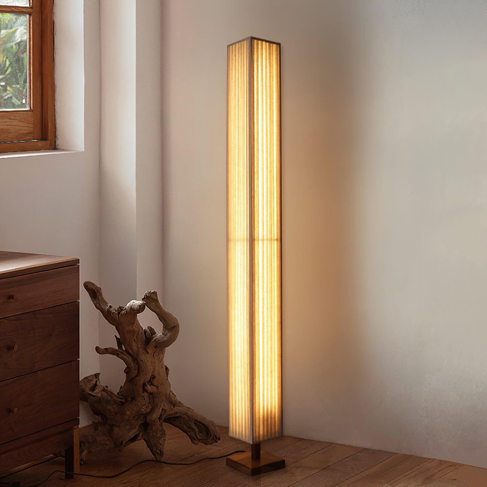 Vesolyre Japandi Fabric Floor Lamp-Neutral Decor