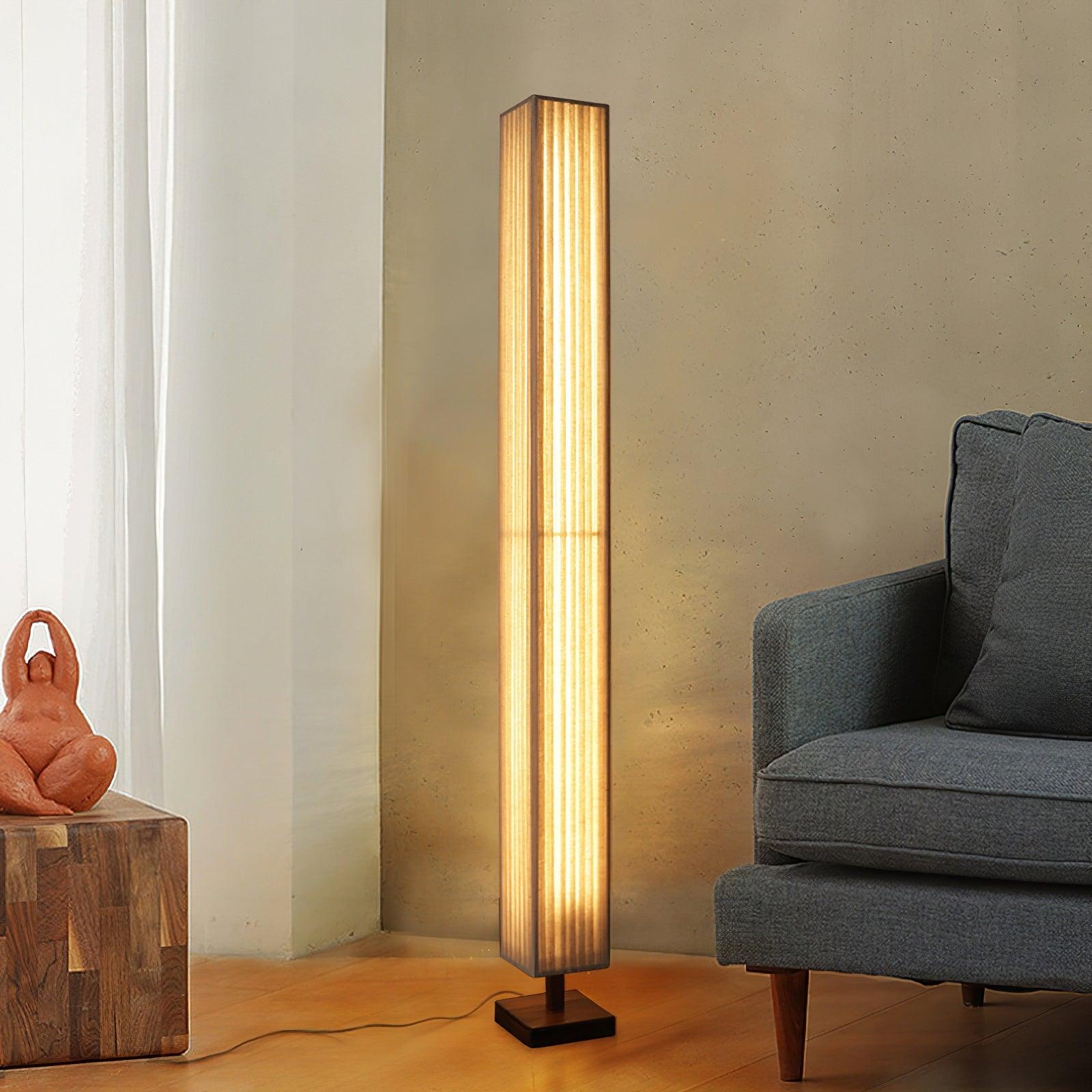 Vesolyre Japandi Fabric Floor Lamp-Neutral Decor
