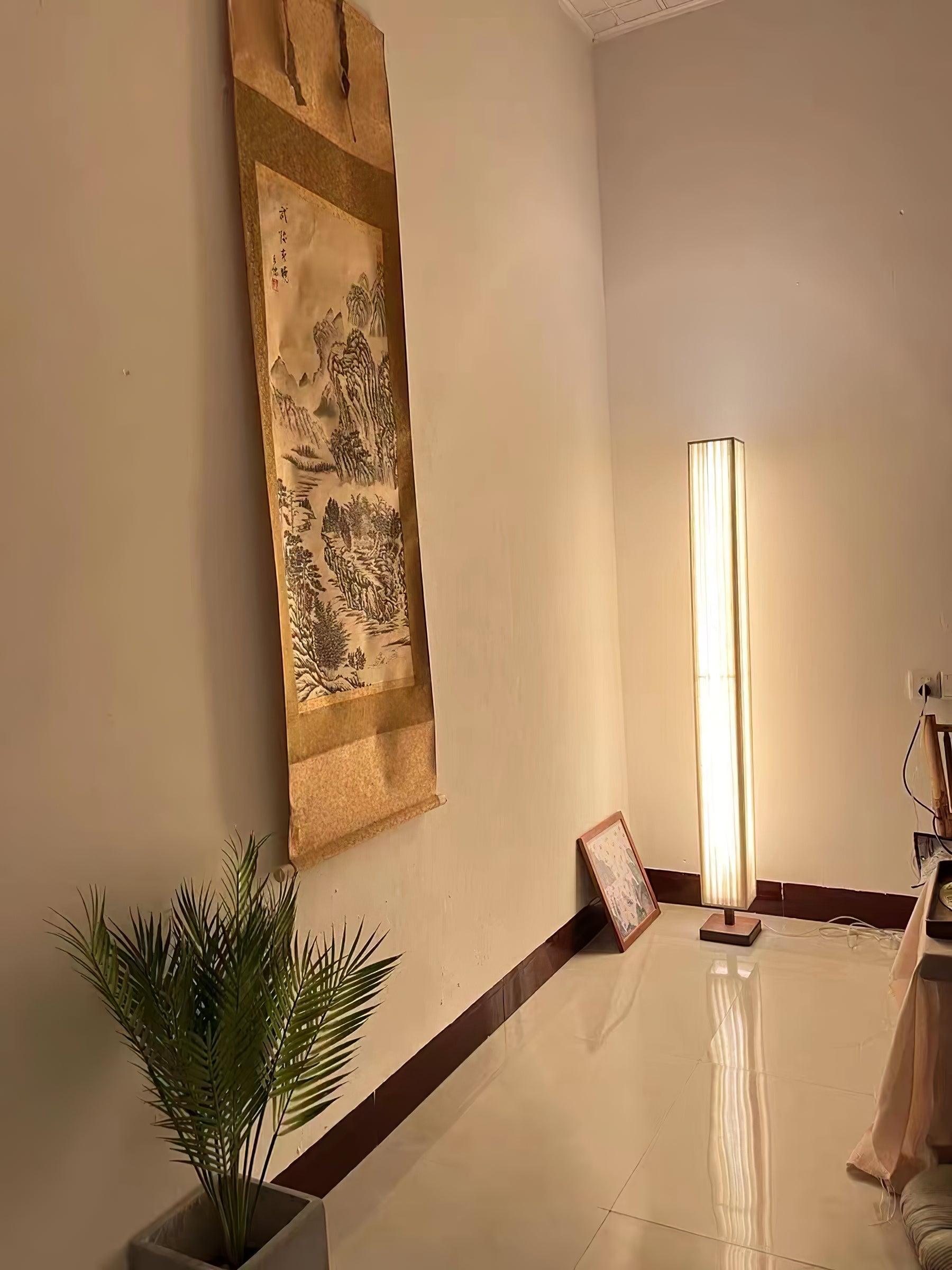 Vesolyre Japandi Fabric Floor Lamp-Neutral Decor