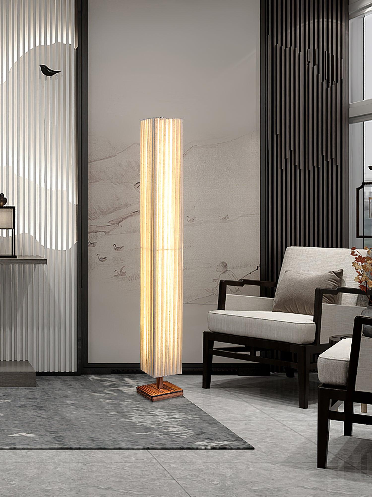 Vesolyre Japandi Fabric Floor Lamp-Neutral Decor