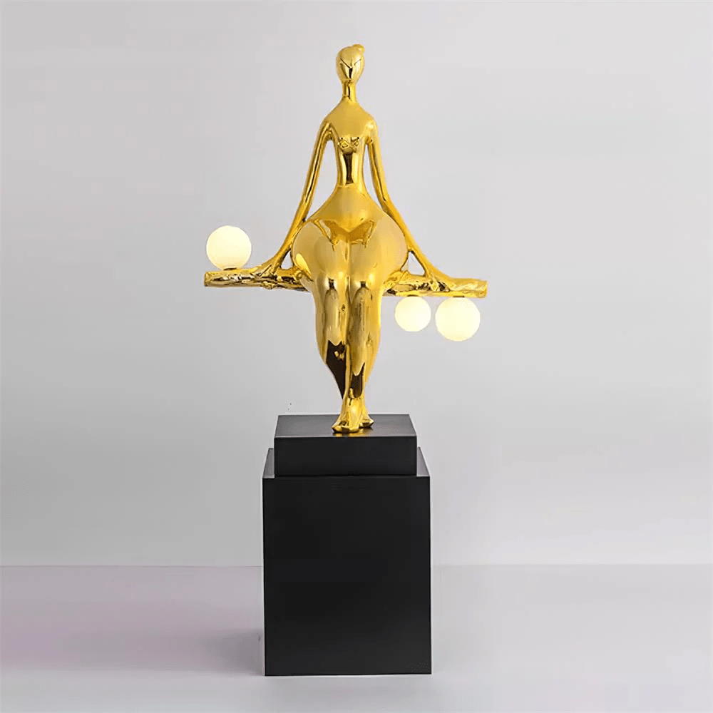 Balance Glow Sculpture Lamp-Neutral Decor