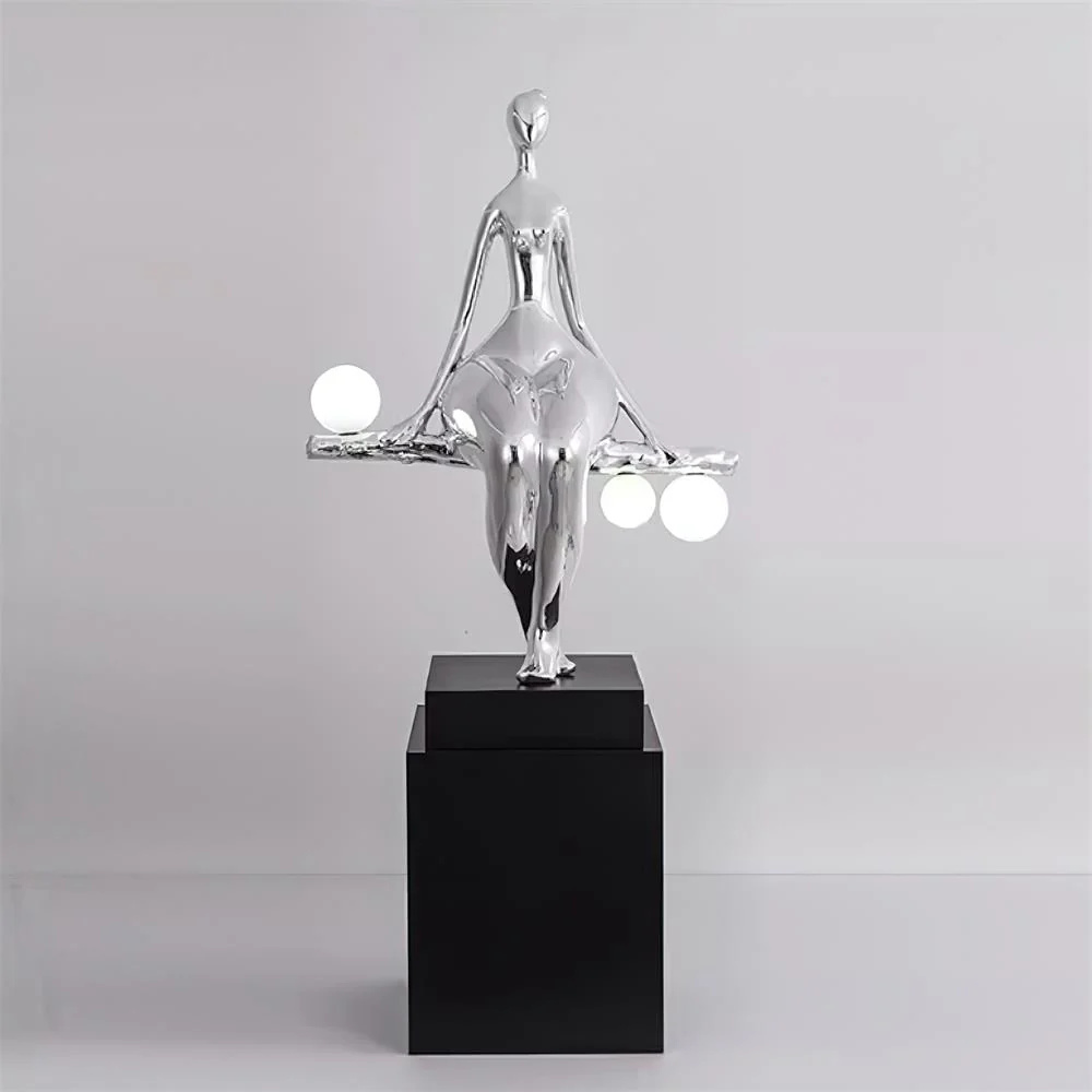 Balance Glow Sculpture Lamp-Neutral Decor