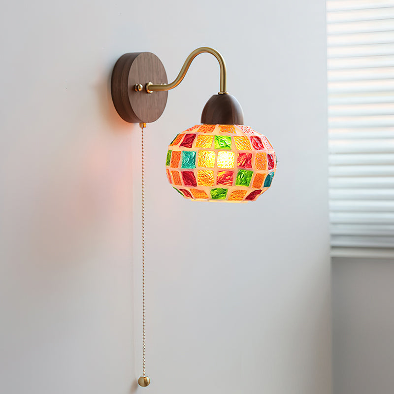 Model C of the Balcony Wall Lamp, displaying its distinct colorful grid.